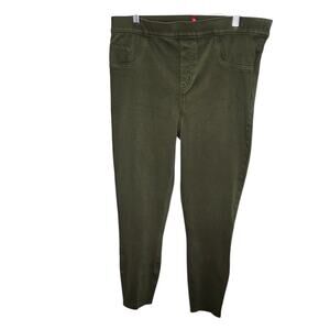 Spanx Od Green Stretch Fabric Jean-ish Leggings Jeggings Pants Women's Size XL